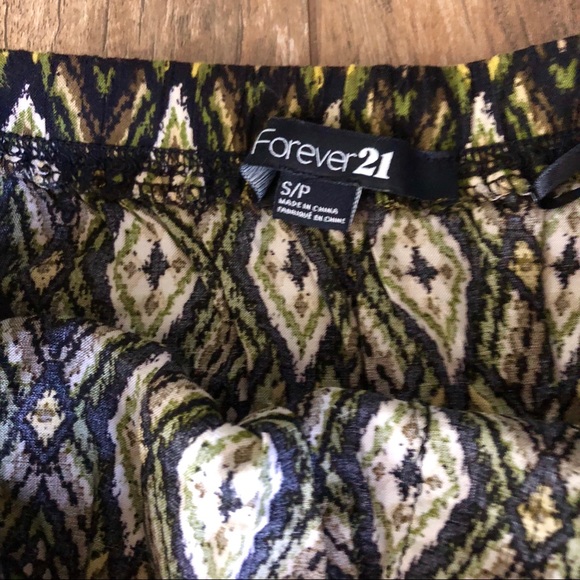 F21 Strapless jumpsuit green and black - Picture 3 of 3